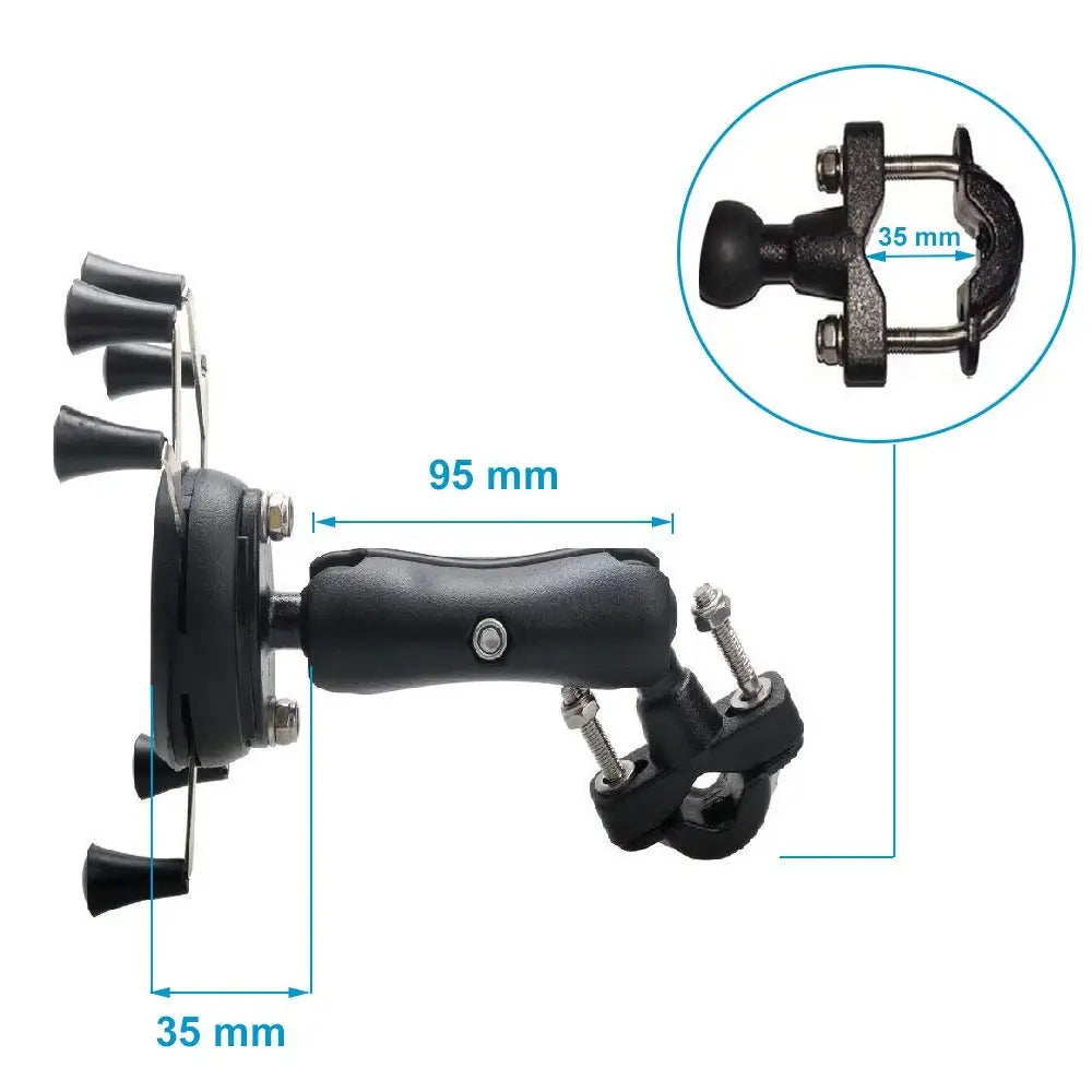 Adjustable Lazy Cell Phone Holder Motorcycle Rear View Mirror Handlebar Mount Stand Support For Smart Mobile Phone Moto Holder