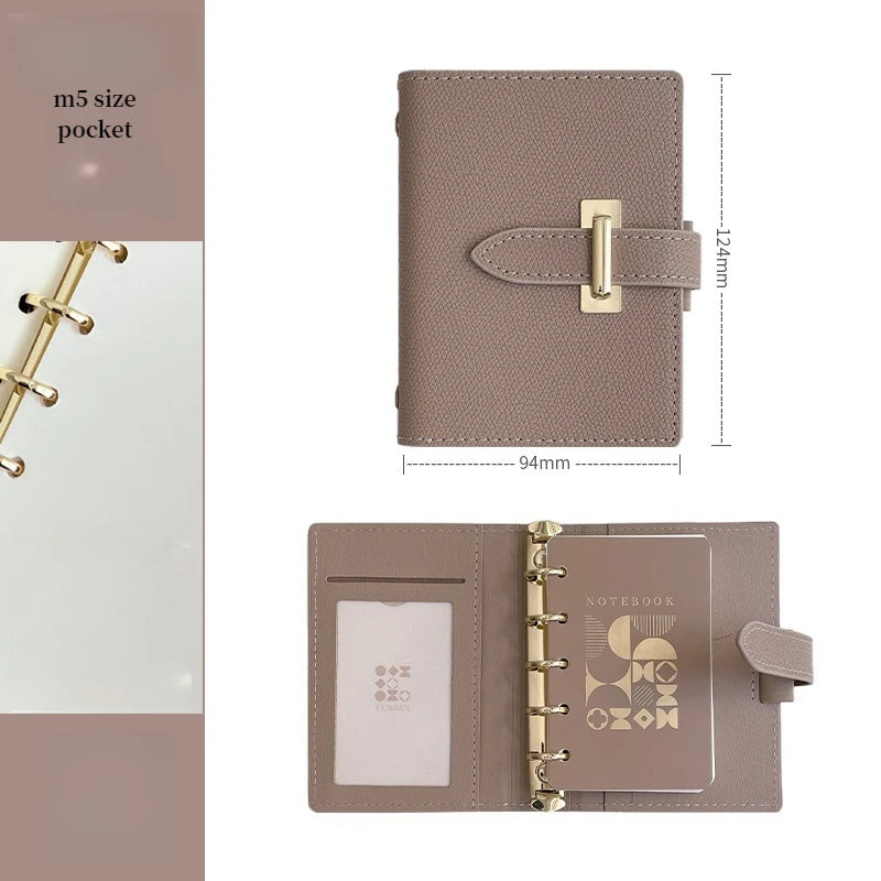 A7/C6/M5/A5 High Quality Business Office Diary Journal Notebook Retro Pu Leather Binder Record Meeting Notepad Notebook