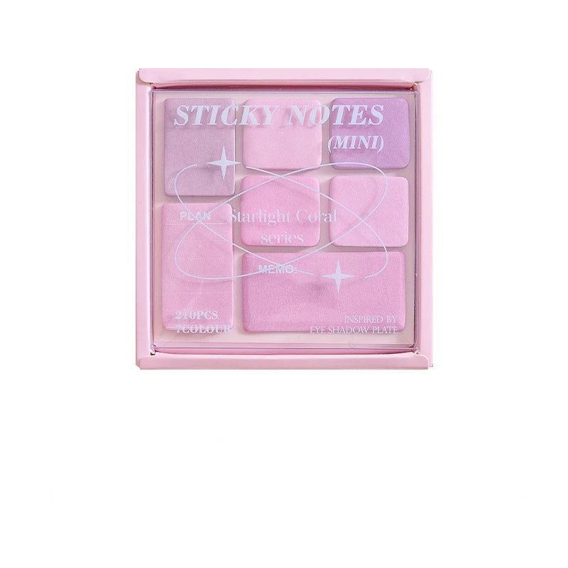 Creative Mini Sticky Note for Student Fashion Gradient Color Notepad Eye Shadow Style Scrapbooking Memo Pad School Supplies