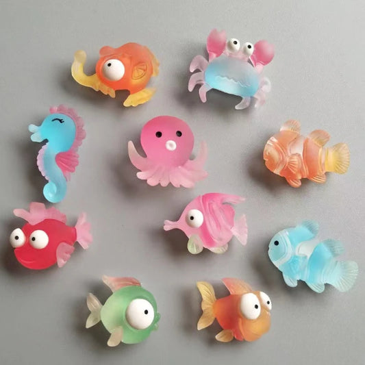 Series Marine Tropical Fish Crab Clown Fish Resin Refrigerator Magnets Home Decoration