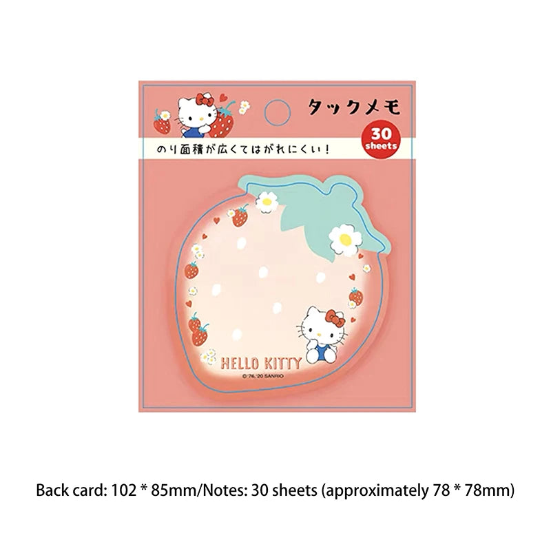 30Sheets Kawaii Sanrio Hello Kitty Convenience Book Mylody Kuromi Cinnamoroll Sticky Notes Cute Paste Notepad Student Stationery