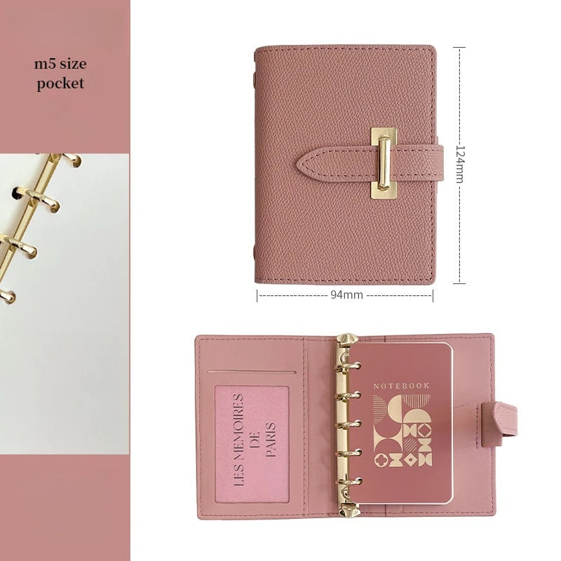 A7/C6/M5/A5 High Quality Business Office Diary Journal Notebook Retro Pu Leather Binder Record Meeting Notepad Notebook