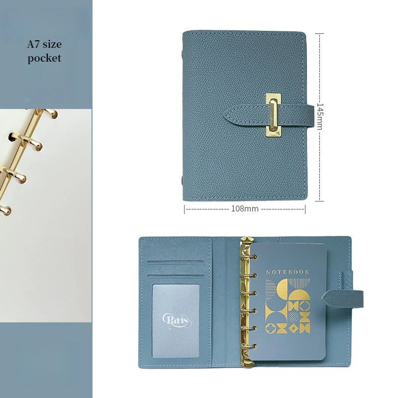 A7/C6/M5/A5 High Quality Business Office Diary Journal Notebook Retro Pu Leather Binder Record Meeting Notepad Notebook