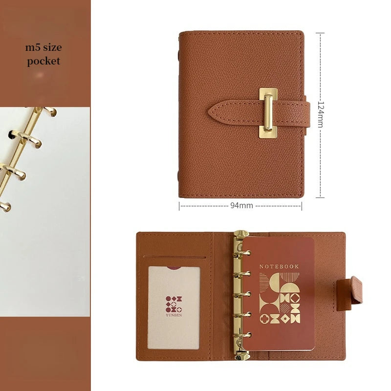 A7/C6/M5/A5 High Quality Business Office Diary Journal Notebook Retro Pu Leather Binder Record Meeting Notepad Notebook