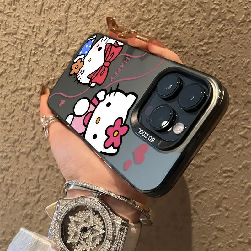 Sanrio Hello Kitty Strawberry Cake Phone Case For iPhone 15 14 13 Pro Max 11 12 13 Pro XR XS MAX Y2K Lovely Full Lense Anti Fall