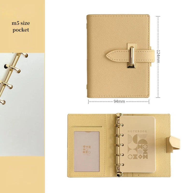 A7/C6/M5/A5 High Quality Business Office Diary Journal Notebook Retro Pu Leather Binder Record Meeting Notepad Notebook