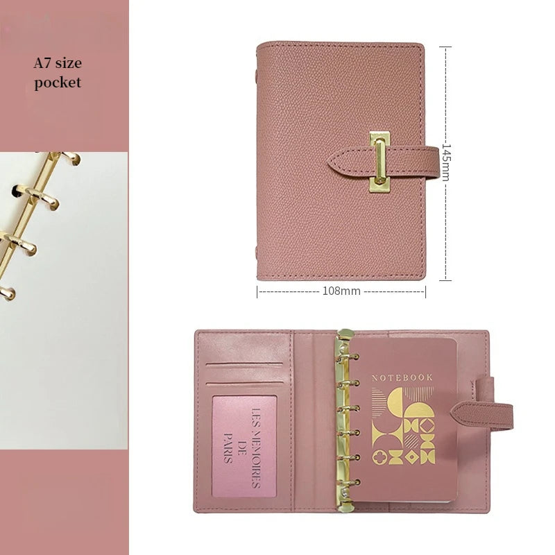 A7/C6/M5/A5 High Quality Business Office Diary Journal Notebook Retro Pu Leather Binder Record Meeting Notepad Notebook
