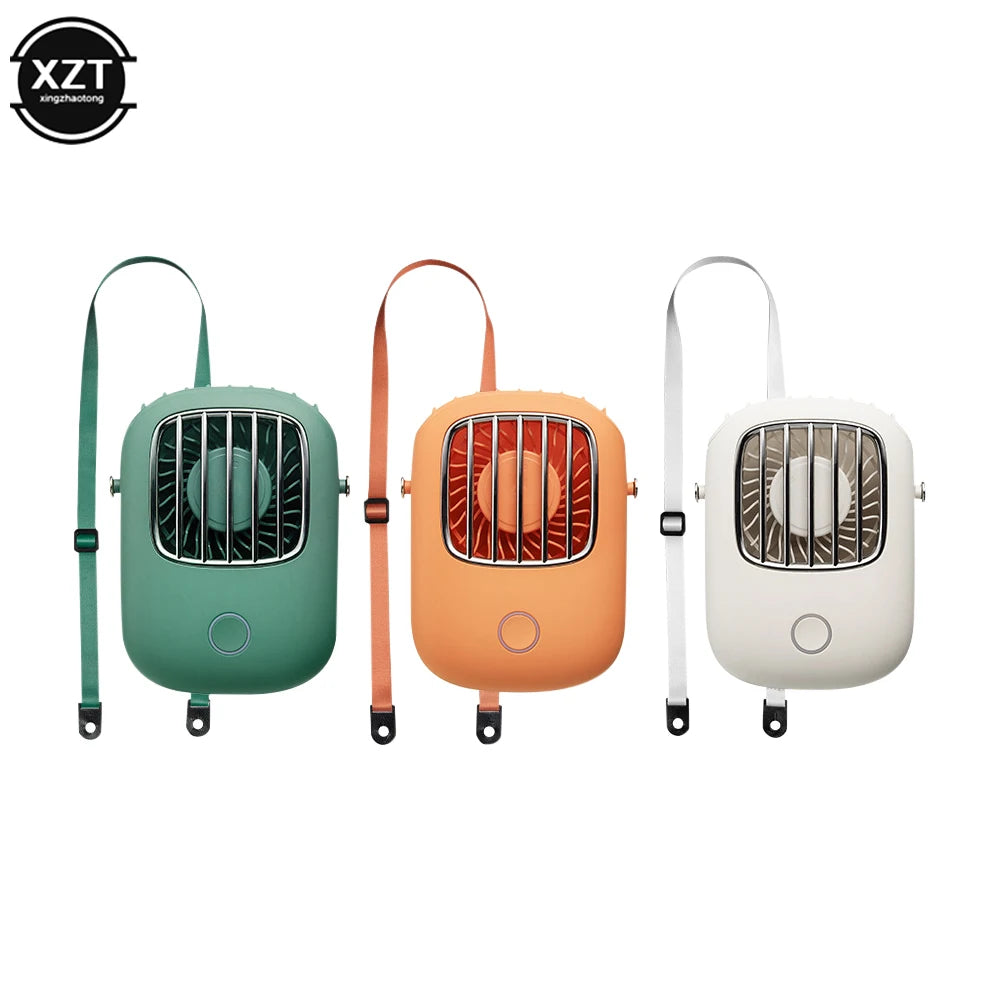 Mini Portable Hanging Neck USB Fan Mute Handheld Desktop Fan with 3 Gears Adjustable Air Cooling Ventilador