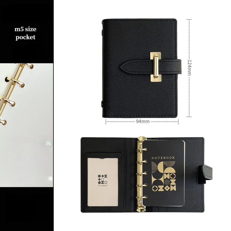 A7/C6/M5/A5 High Quality Business Office Diary Journal Notebook Retro Pu Leather Binder Record Meeting Notepad Notebook