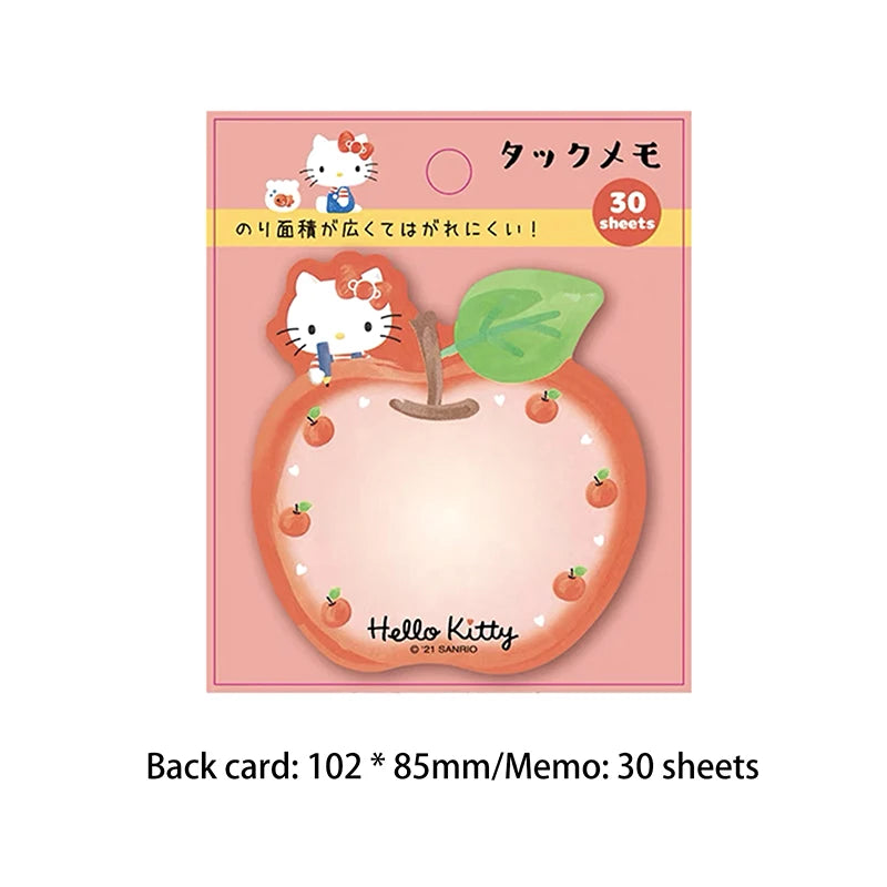 30Sheets Kawaii Sanrio Hello Kitty Convenience Book Mylody Kuromi Cinnamoroll Sticky Notes Cute Paste Notepad Student Stationery