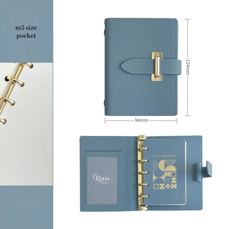 A7/C6/M5/A5 High Quality Business Office Diary Journal Notebook Retro Pu Leather Binder Record Meeting Notepad Notebook