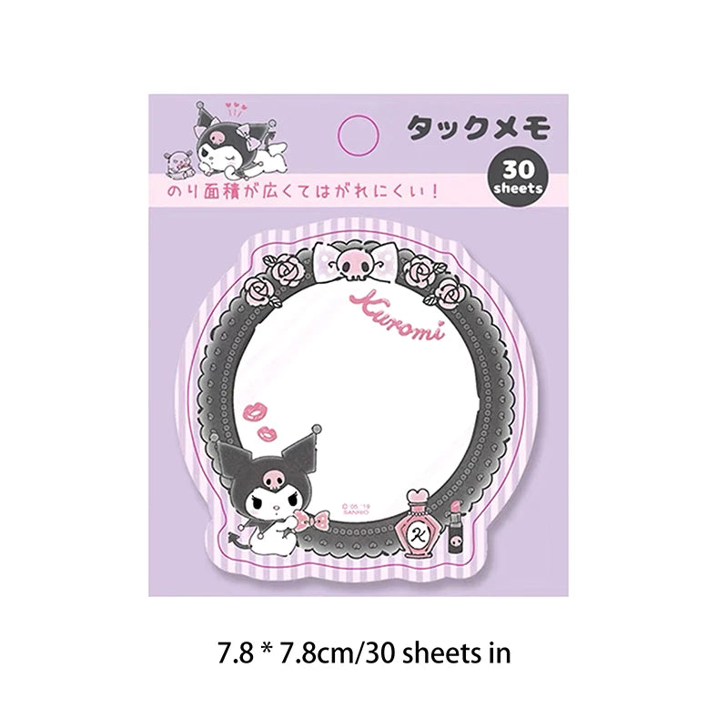 30Sheets Kawaii Sanrio Hello Kitty Convenience Book Mylody Kuromi Cinnamoroll Sticky Notes Cute Paste Notepad Student Stationery