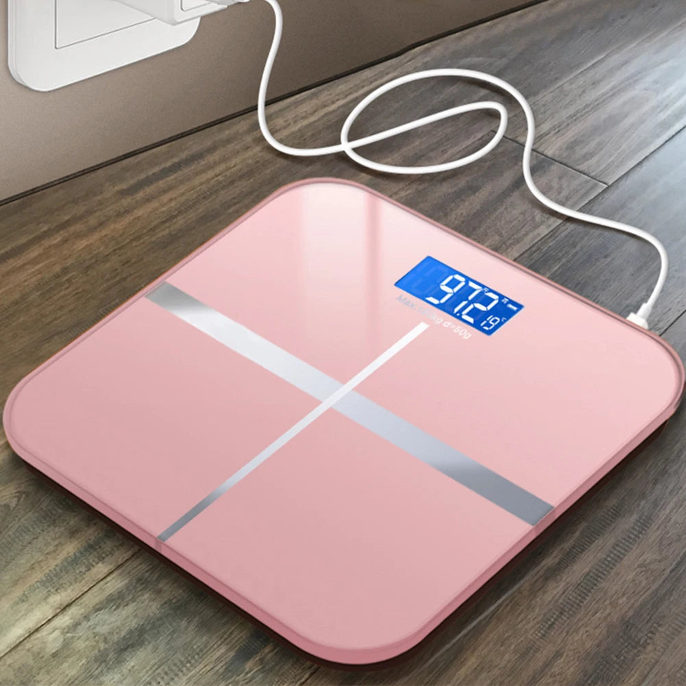 Household Electronic Scale HD Display Electronic Weight Scale USB Charging Precision Tool for Home Office Supplies Adult Health