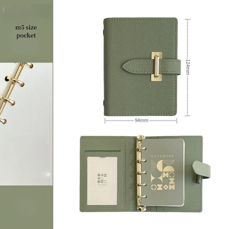 A7/C6/M5/A5 High Quality Business Office Diary Journal Notebook Retro Pu Leather Binder Record Meeting Notepad Notebook