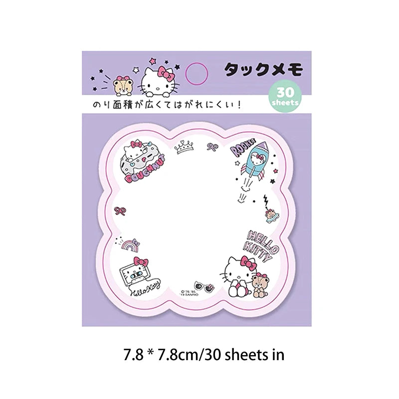 30Sheets Kawaii Sanrio Hello Kitty Convenience Book Mylody Kuromi Cinnamoroll Sticky Notes Cute Paste Notepad Student Stationery