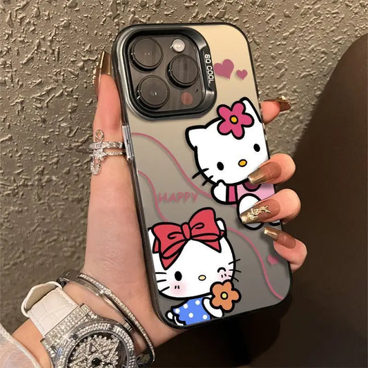 Sanrio Hello Kitty Strawberry Cake Phone Case For iPhone 15 14 13 Pro Max 11 12 13 Pro XR XS MAX Y2K Lovely Full Lense Anti Fall